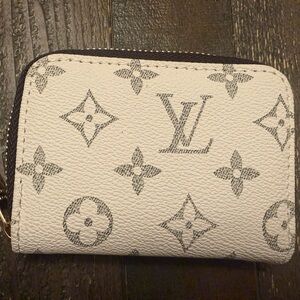 Cream LV Monogram Wallet, New